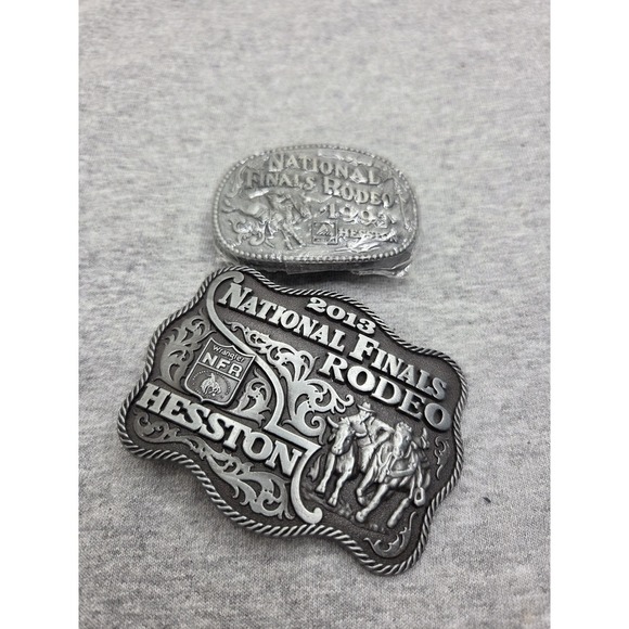 Lot of 2 Women\'s NFR Rodeo Belt Buckles Montana Silversmiths 2013 1993 Sealed main image 12
